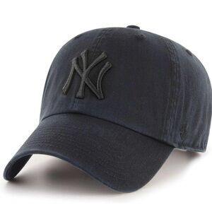 47 Brand Black Cap with Black NY Logo